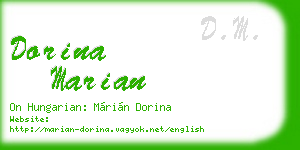 dorina marian business card
