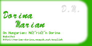 dorina marian business card